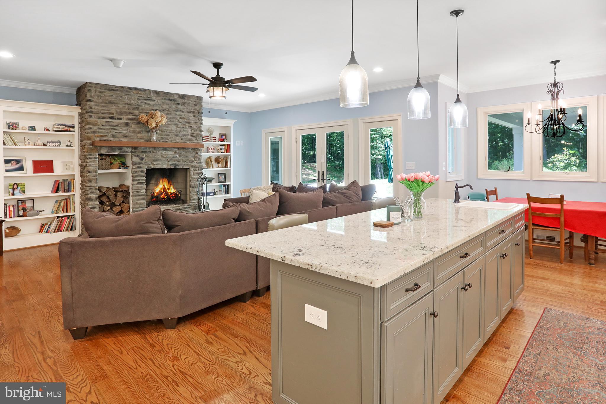 3411 Fenny Hill Road Delaplane, VA 20144 - Photo 5 of 75 9+ X 3+ foot island open to the living space.