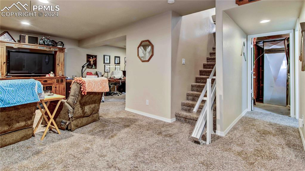 38115 Gieck Road Rush, CO 80833 - Photo 23 of 46 a view of a livingroom with furniture and a flat screen tv