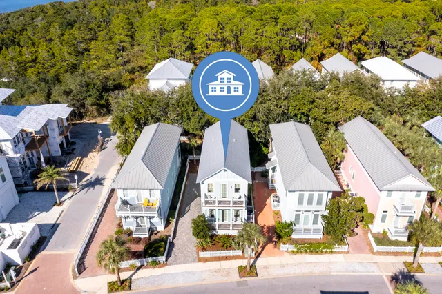 a view of a large building with a street view