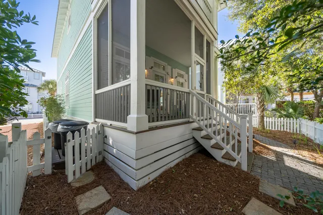 a view of wooden bench in balcony