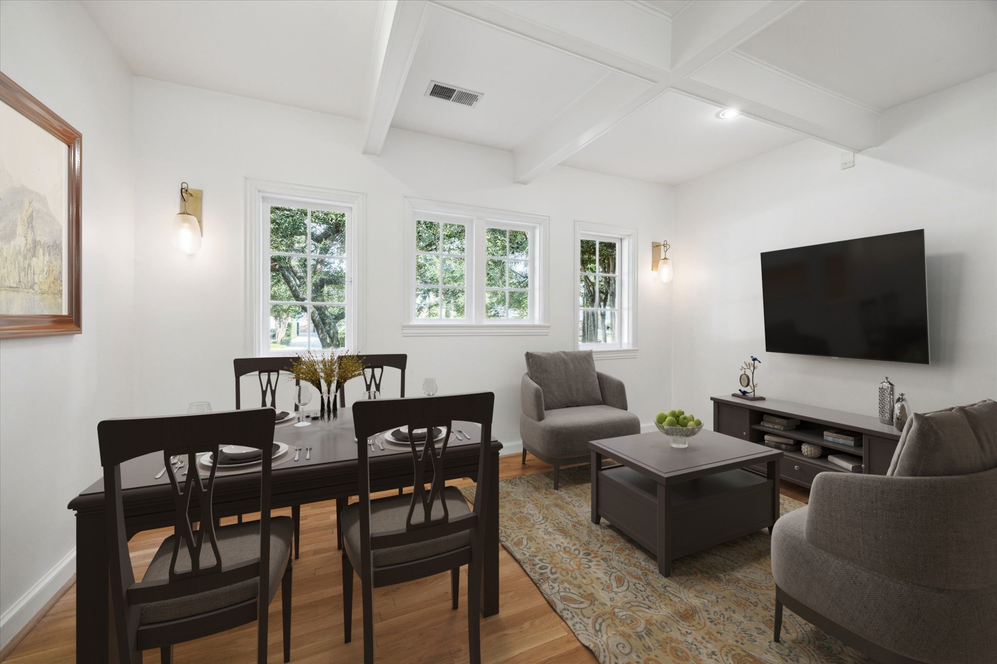 2117 Chilton Road Houston, TX 77019 - Photo 15 of 50 a living room with furniture and a flat screen tv