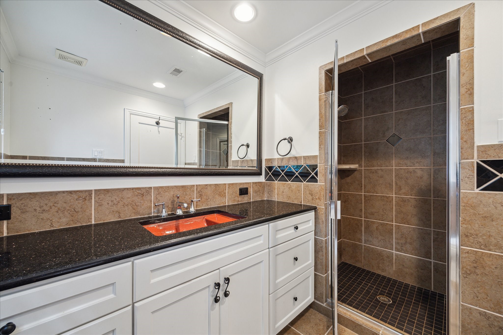 2117 Chilton Road Houston, TX 77019 - Photo 48 of 50 a bathroom with a sink and a mirror