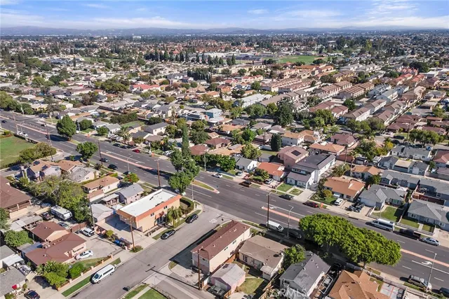an aerial view of a city