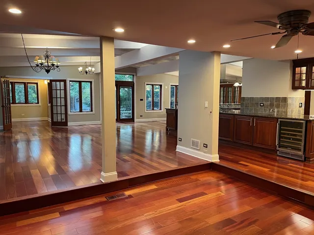 a bathroom with a sink double vanity and a mirror