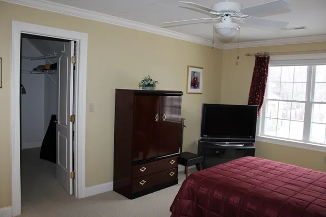 a view of a balcony with wooden floor