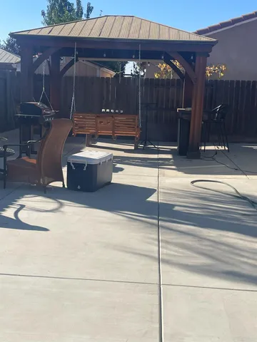 a room with a table and chairs