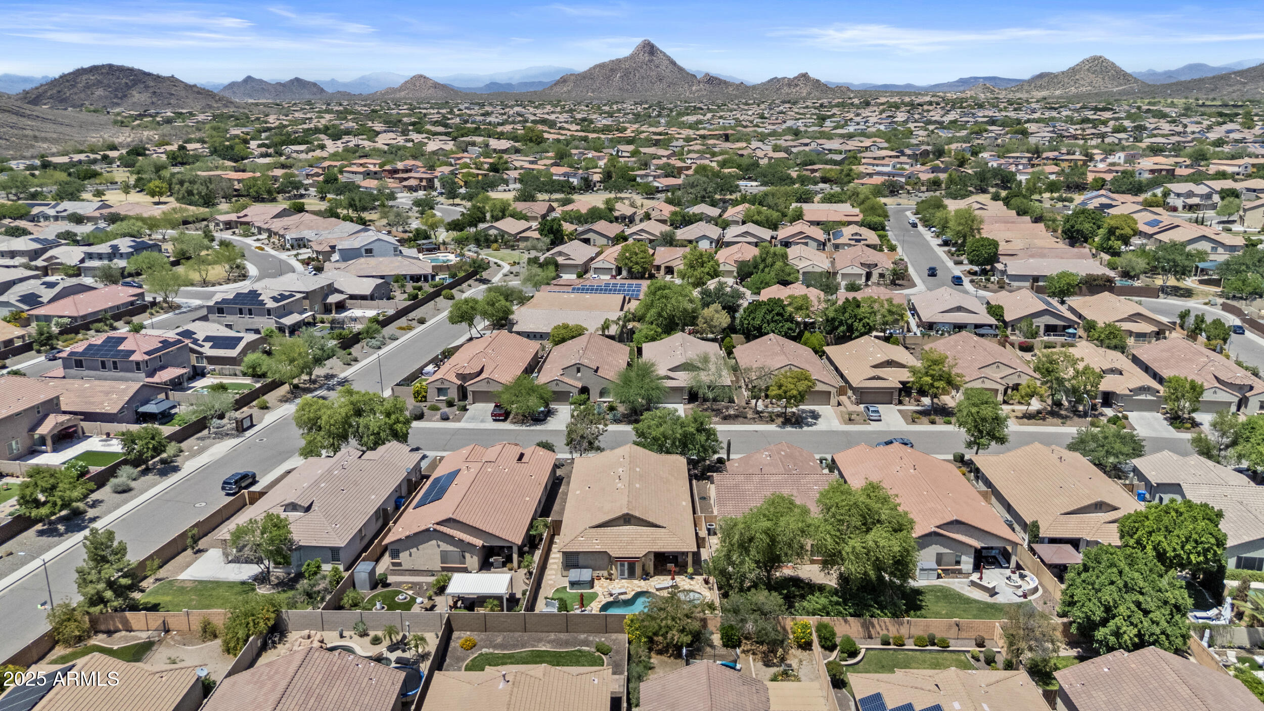 5303 West Hackamore Drive Phoenix, AZ 85083 - Photo 31 of 33 an aerial view of residential houses with outdoor space