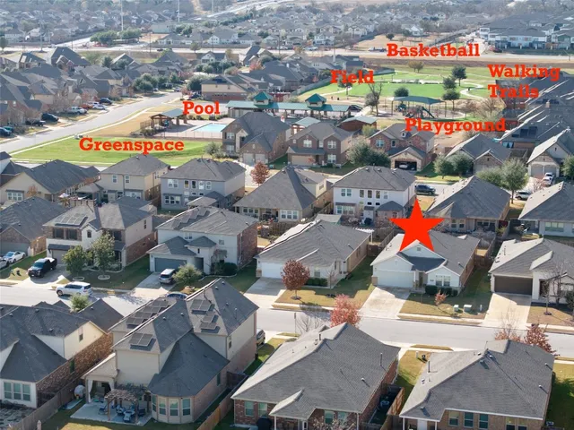 an aerial view of a city