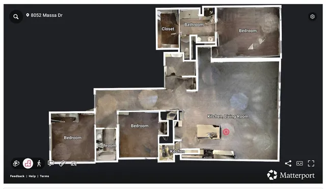 a large kitchen with stainless steel appliances kitchen island granite countertop a stove a sink dishwasher and a refrigerator with wooden cabinets