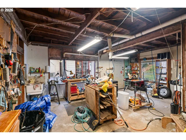 a view of a storage room with washer and dryer