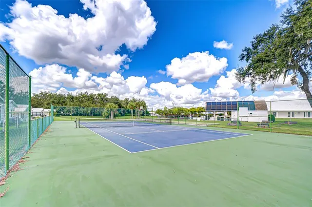 a view of a volley ball court