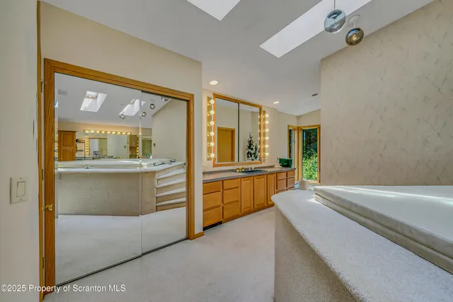 a living room with furniture and a couch