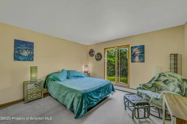 an empty room with closet