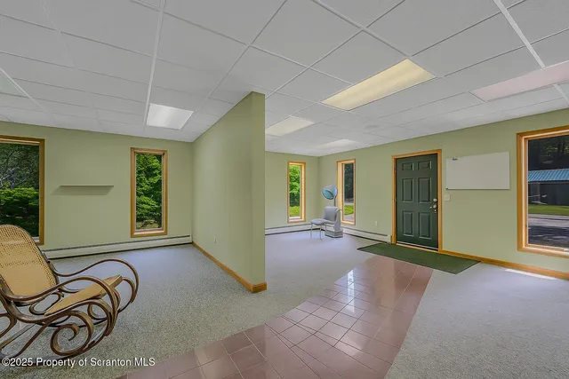 a car parked in a garage