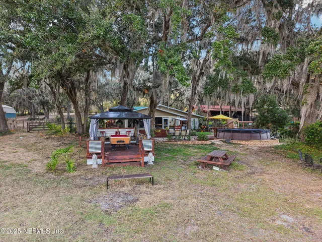 a view of a lake with outdoor space