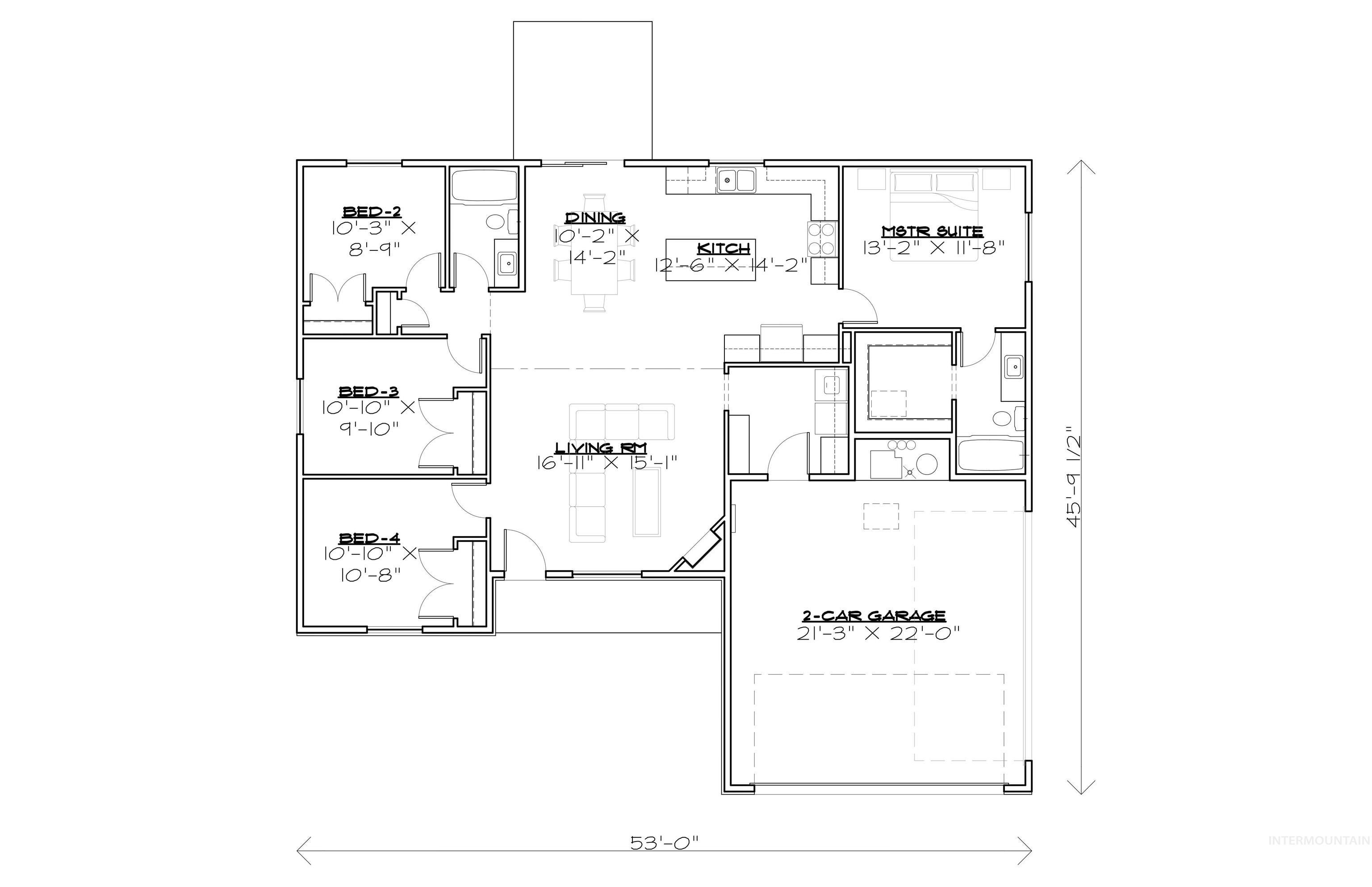1212 Sage Lane Rupert, ID 83350 - Photo 11 of 11 2 car garage plan