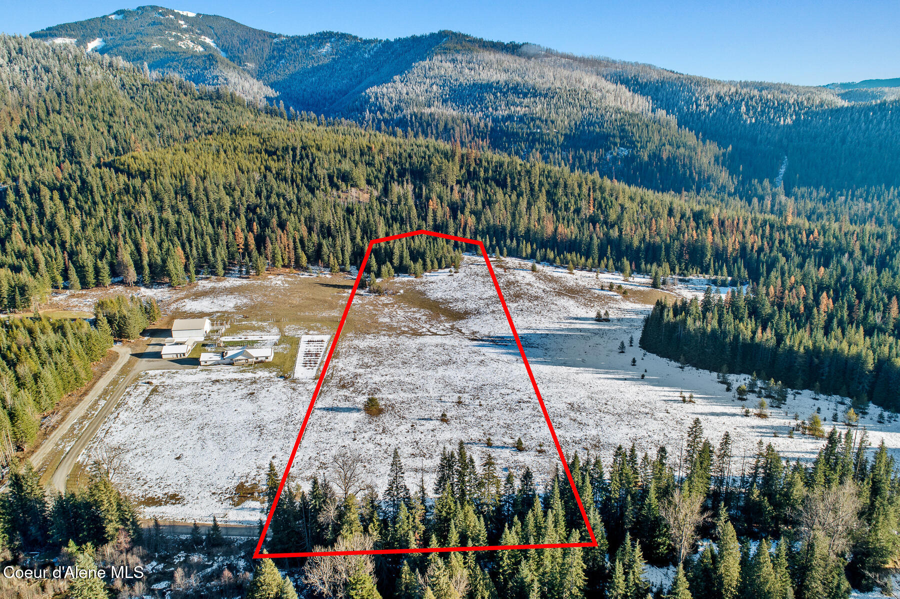 828 West Fork Eagle Creek Road Wallace, ID 83873 - Photo 49 of 65 Aerial_828WForkEagleCreekRd-11_Outlined