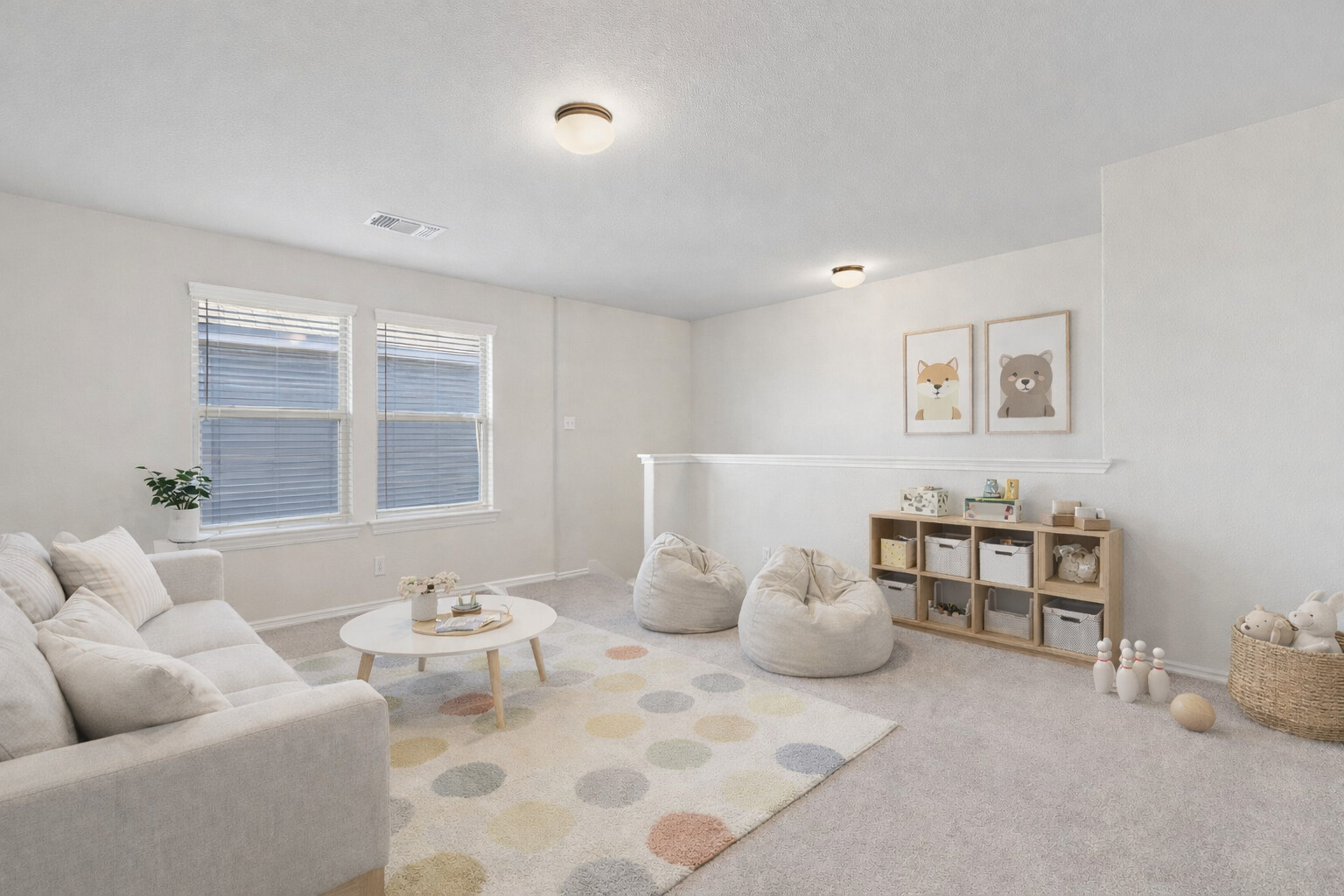 332 Spotted Rail Ridge Leander, TX 78641 - Photo 4 of 38 Virtually staged. Living area featuring carpet and baseboards