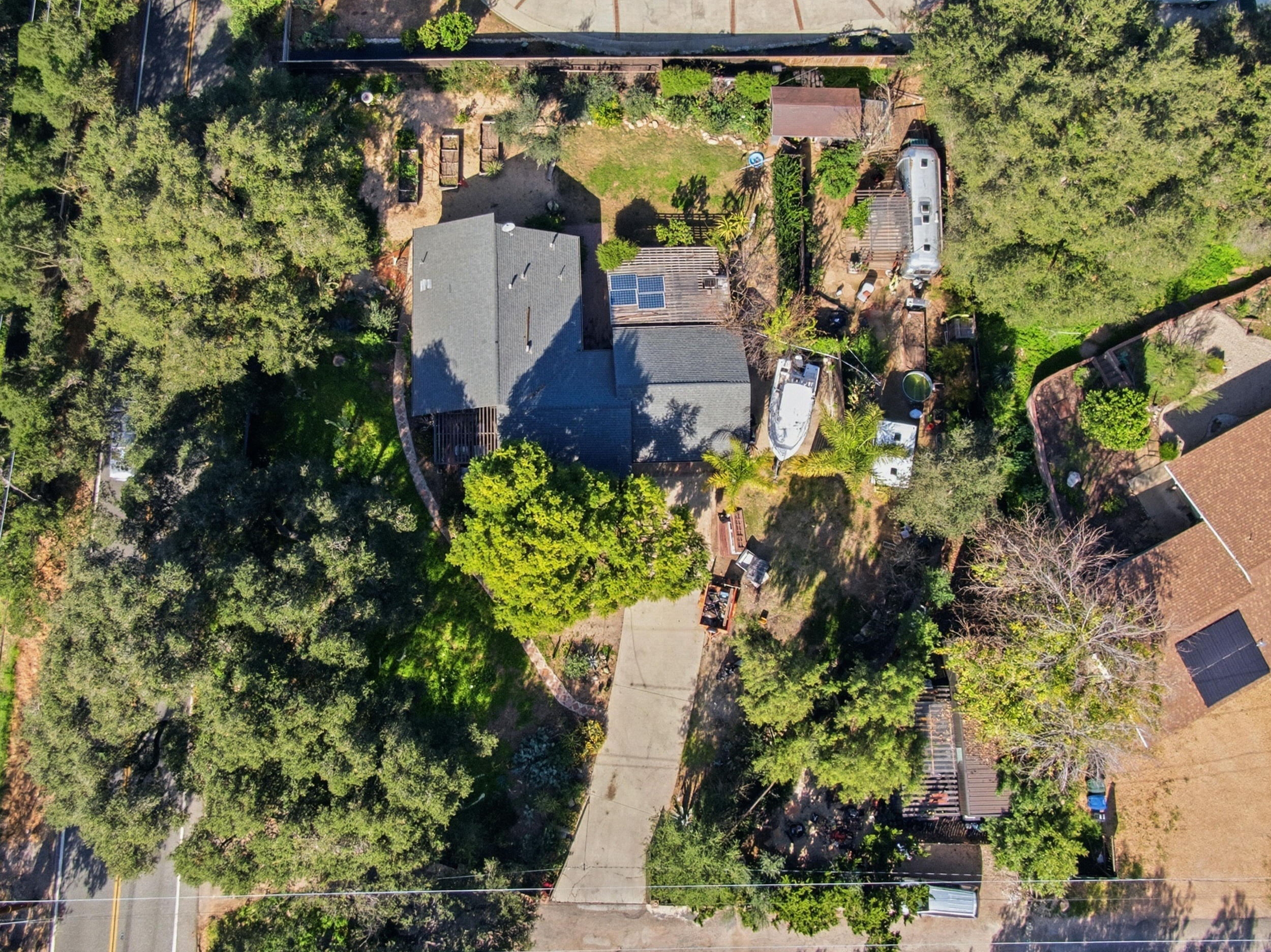 1794 South Rice Road Ojai, CA 93023 - Photo 24 of 33 an aerial view of a house with a yard and a large tree