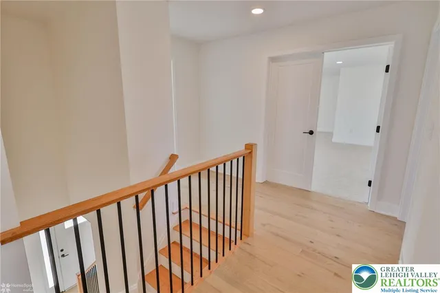 a view of small space with racks on the wall