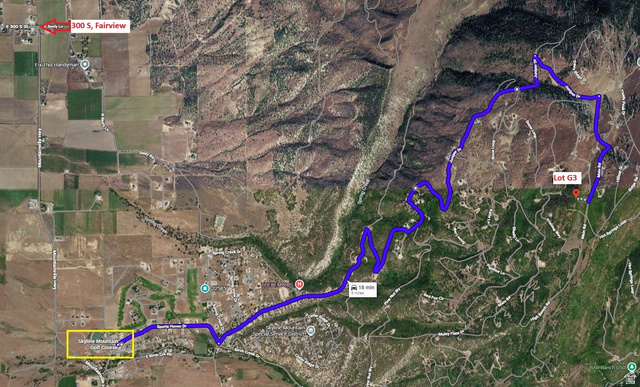14255 Main Road, Unit G3 Fairview, UT 84629 - Photo 2 of 5 Property Route Map. Depicting the designated path to the property