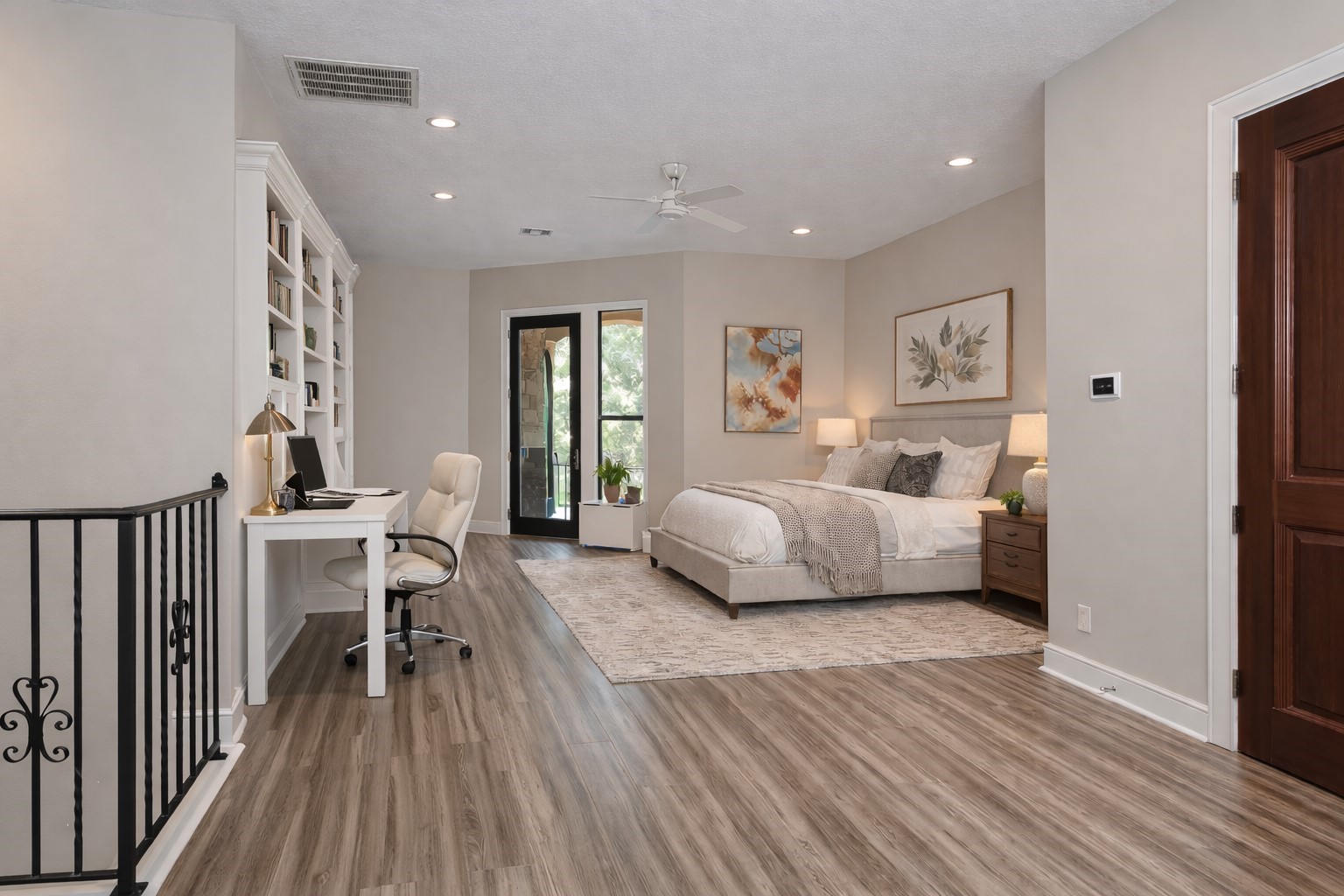 280 Sundog Road Huntsville, TX 77340 - Photo 36 of 50 VIRTUALLY STAGED example illustrating how the upstairs flex space can easily function as an additional bedroom.