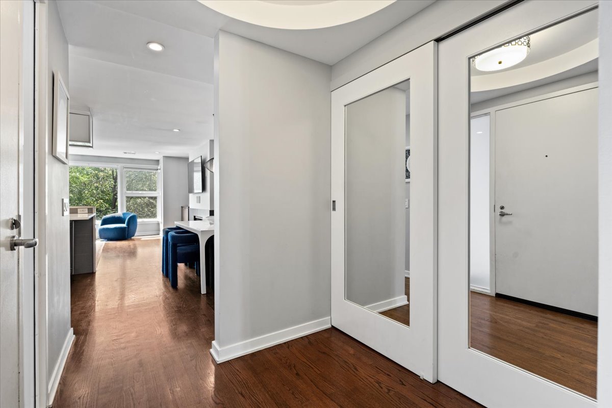 916 West Fletcher Street, Unit C Chicago, IL 60657 - Photo 2 of 16 a view of entryway with livingroom and wooden floor