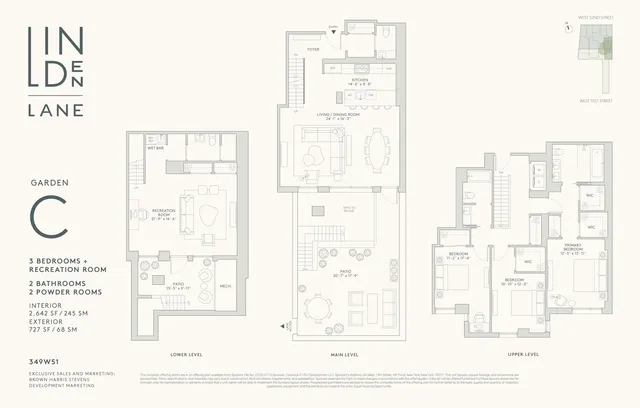 $4,250,000 | 349 West 51st Street, Unit GARDENC | Hell's Kitchen