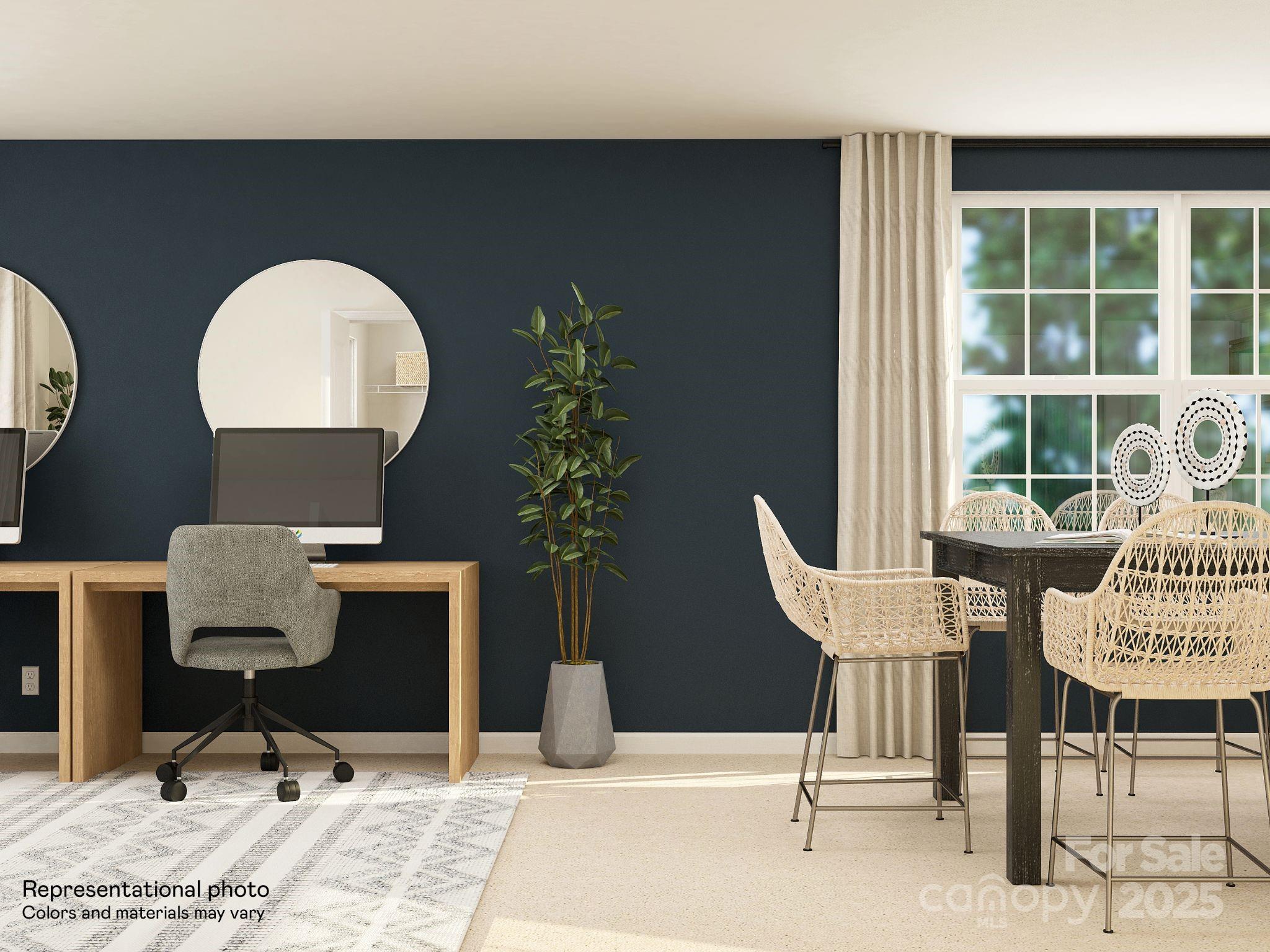 4262 Skyboat Circle Fort Mill, SC 29715 - Photo 16 of 44 a workspace with furniture and a potted plant