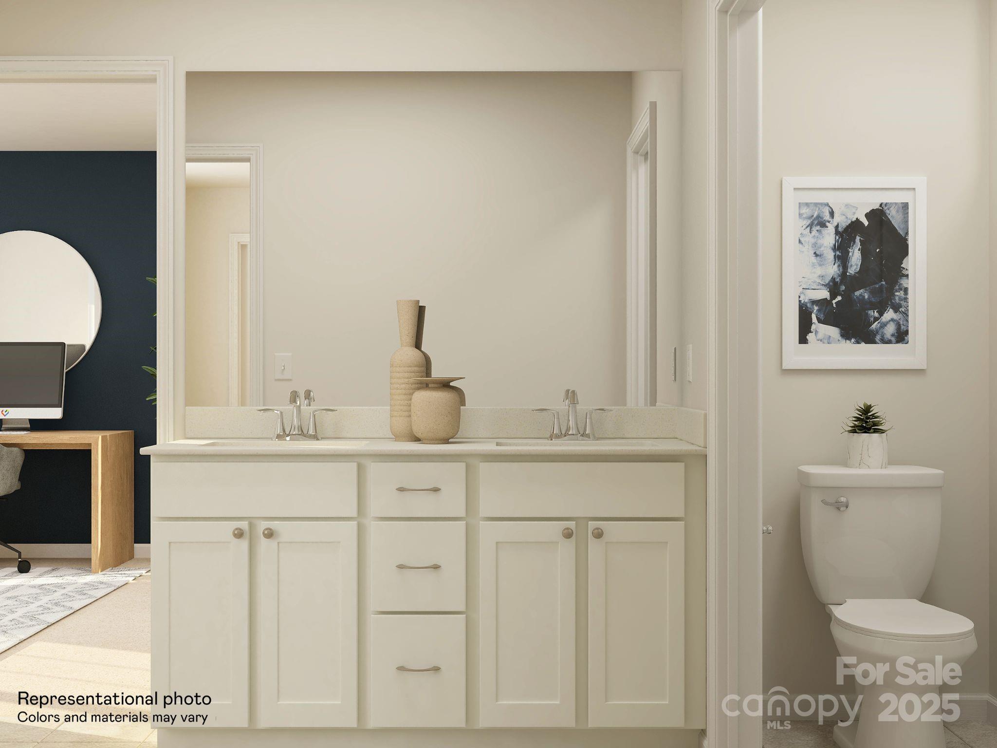 4262 Skyboat Circle Fort Mill, SC 29715 - Photo 20 of 44 a bathroom with a sink a toilet and a mirror