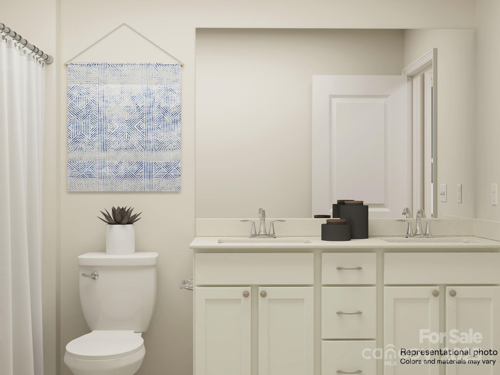 4262 Skyboat Circle Fort Mill, SC 29715 - Photo 23 of 44 a bathroom with a sink a toilet and a mirror