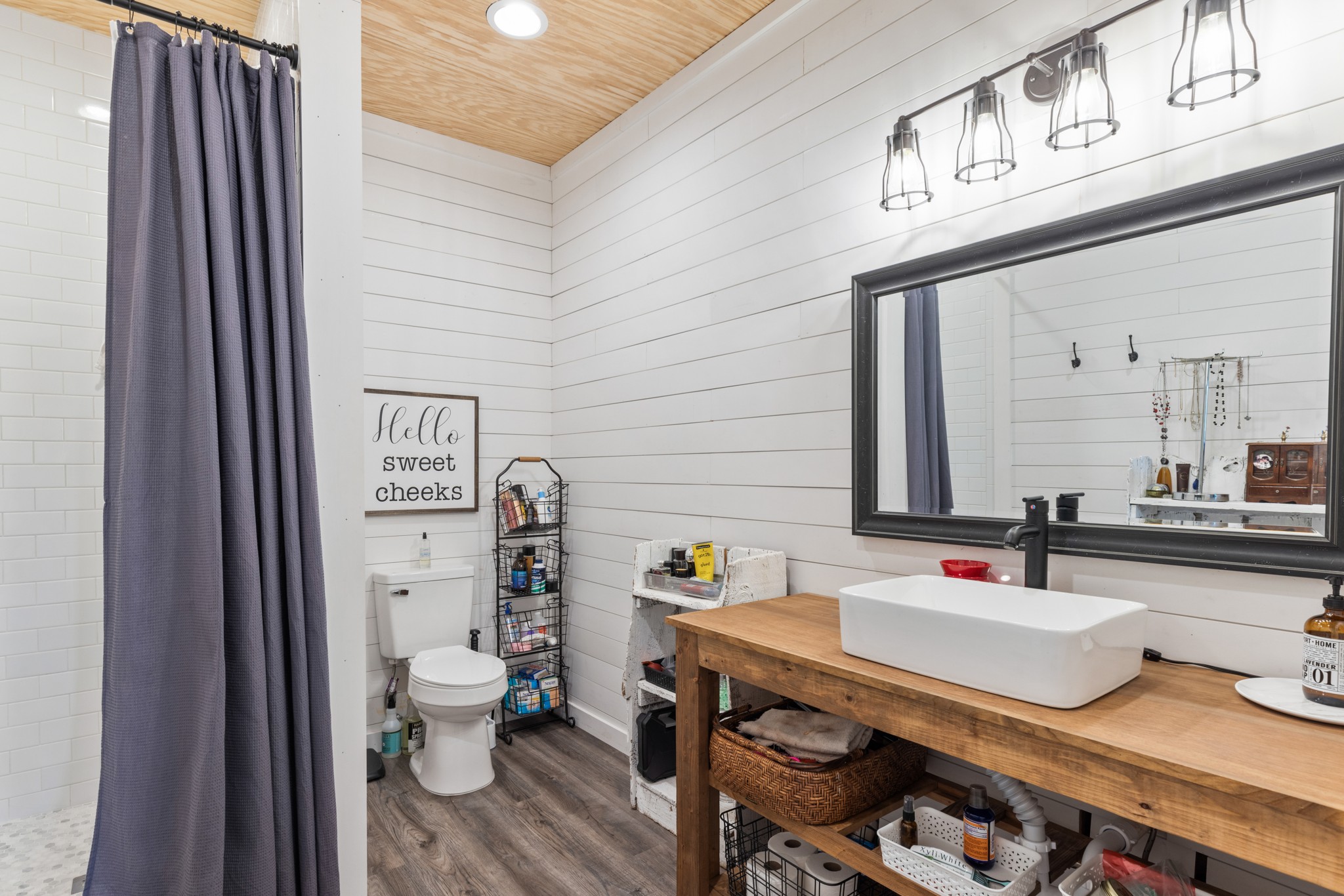 1818 Preacher Holt Road Mount Pleasant, TN 38474 - Photo 27 of 43 a bathroom with a sink a toilet and a mirror