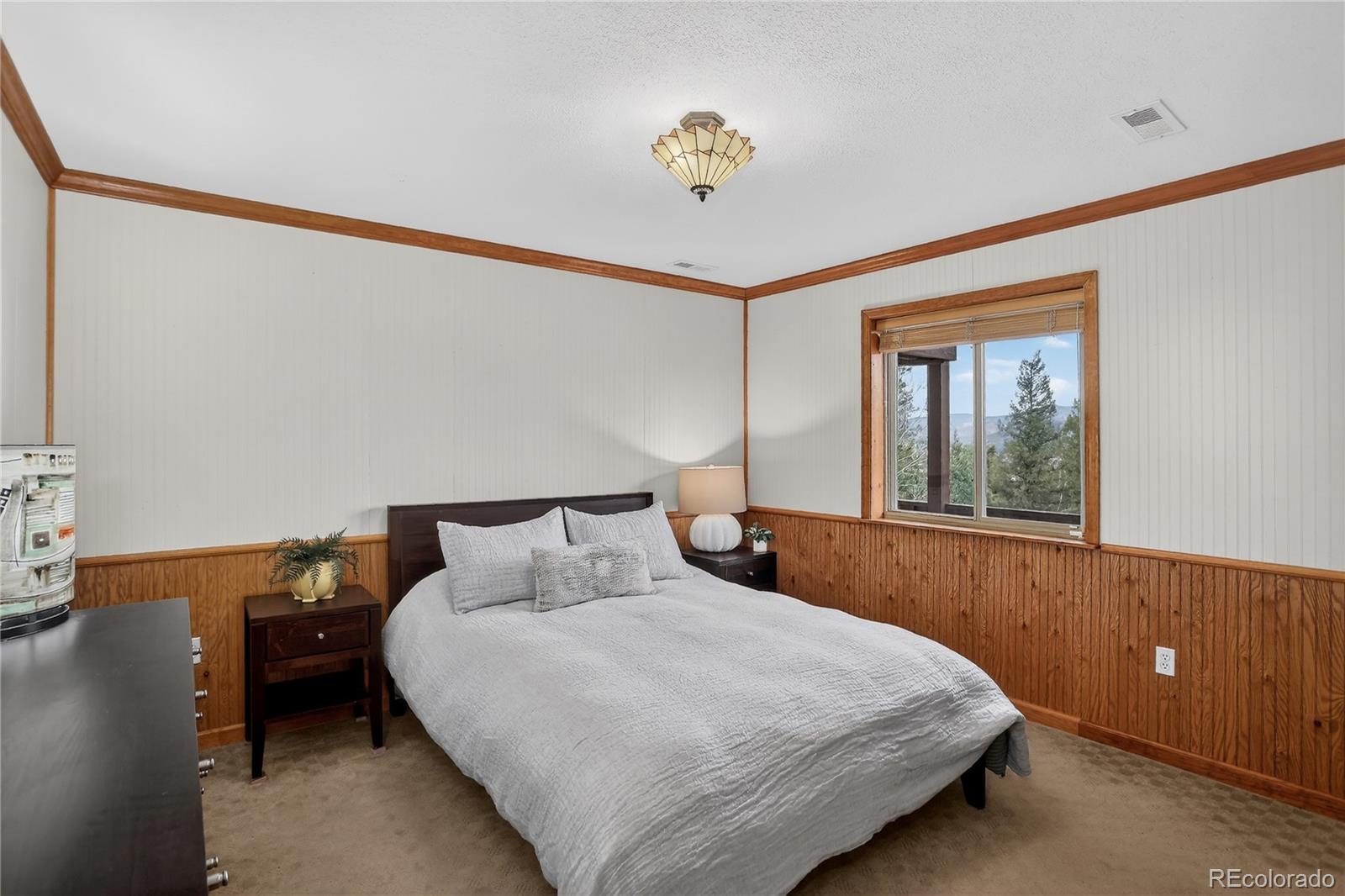 261 Mt Bailey Drive Bailey, CO 80421 - Photo 19 of 28 a bedroom with a bed and a window