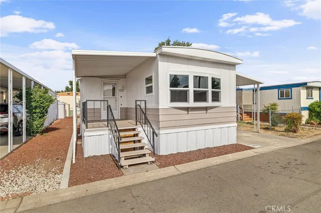 a view of a house with a patio