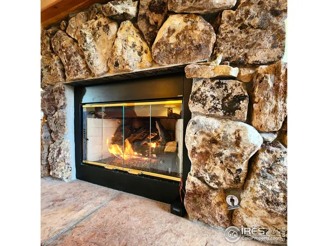 a view of a fireplace