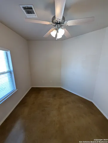 an empty room with a window