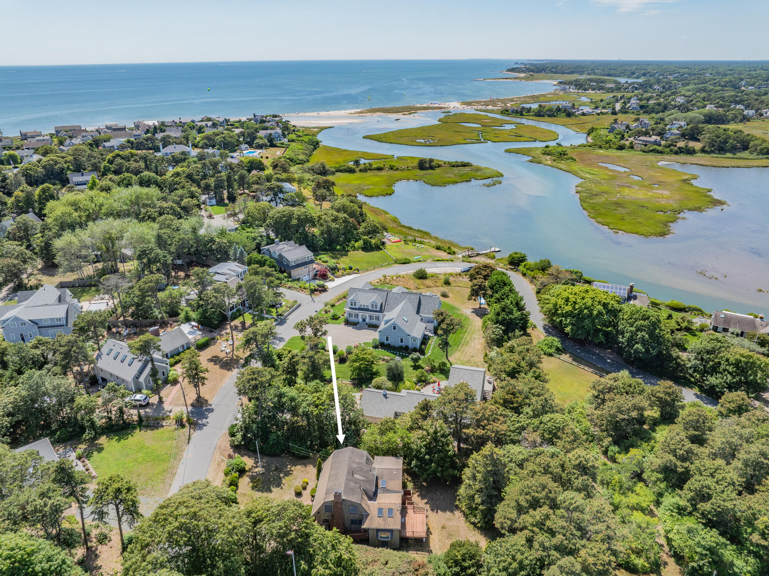 114 Bucks Creek Road Chatham, MA 02633 - Photo 35 of 43 a view of a city with ocean view