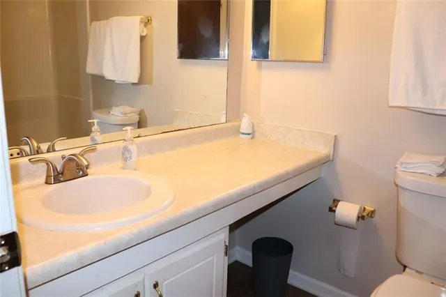 a front view of a house with a sink