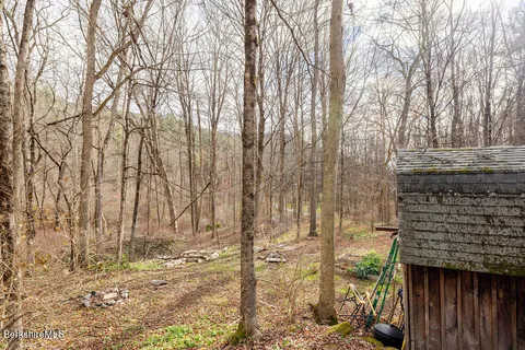 a backyard of a house