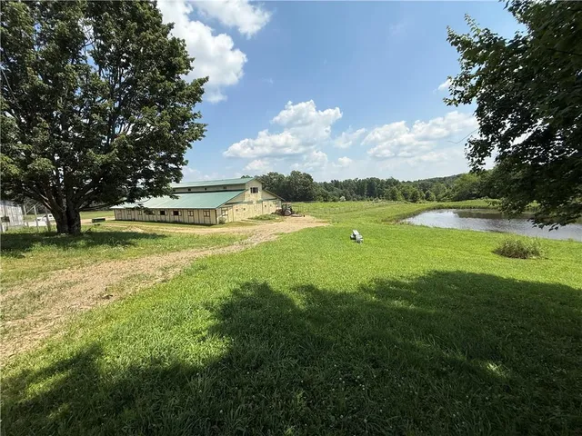 a view of an ocean from a house