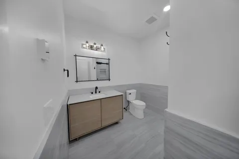 a bathroom with a shower and a tub