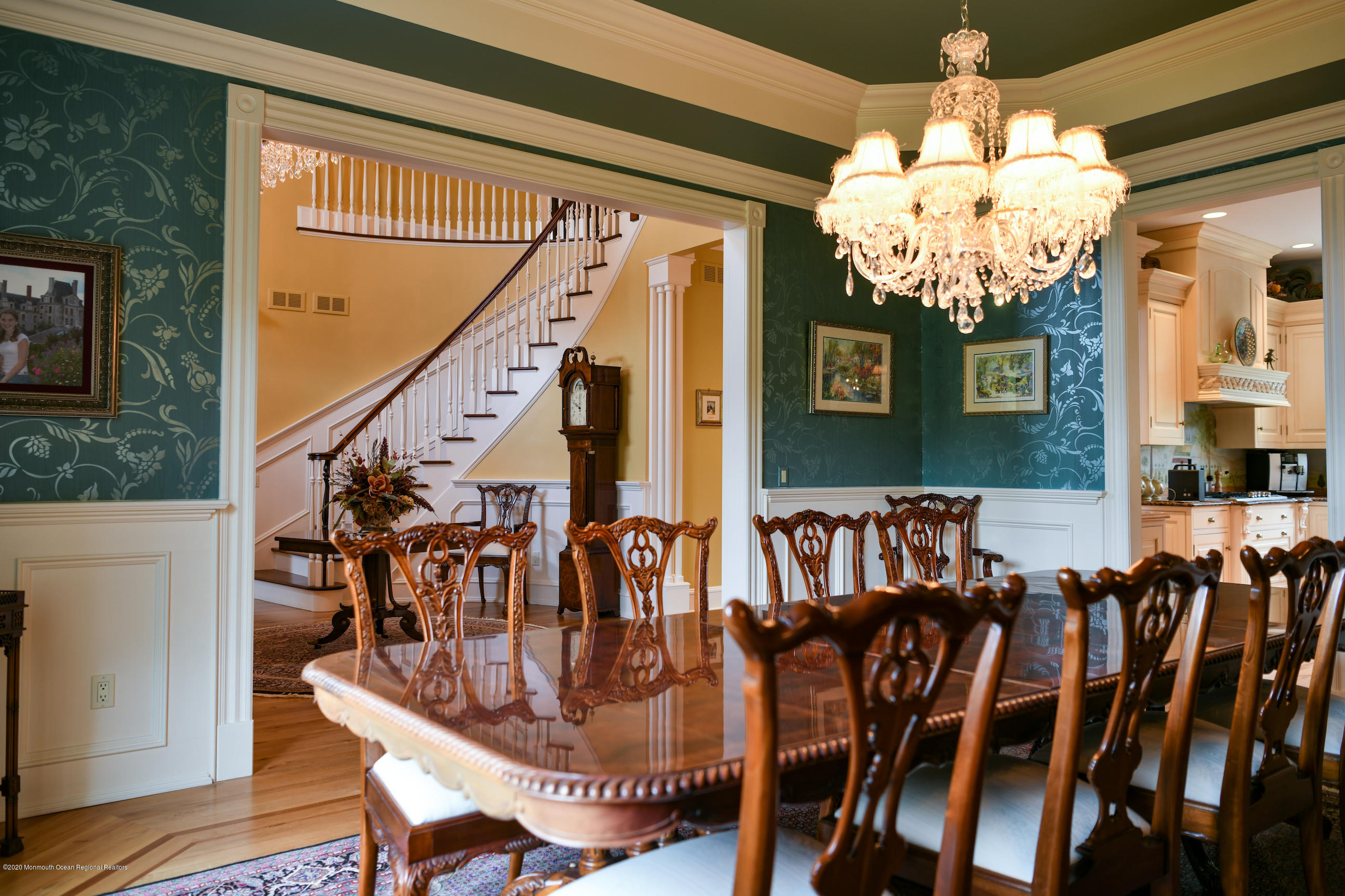 25 Ramsey Road Lebanon, NJ 08833 - Photo 11 of 49 a front view of a dining room with furniture wooden floor and chandelier