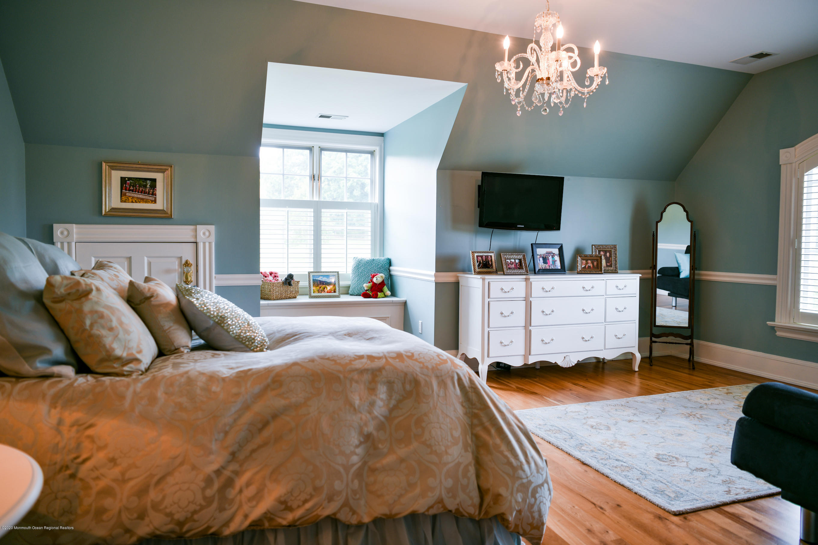 25 Ramsey Road Lebanon, NJ 08833 - Photo 21 of 49 a bedroom with a bed window and a flat screen tv