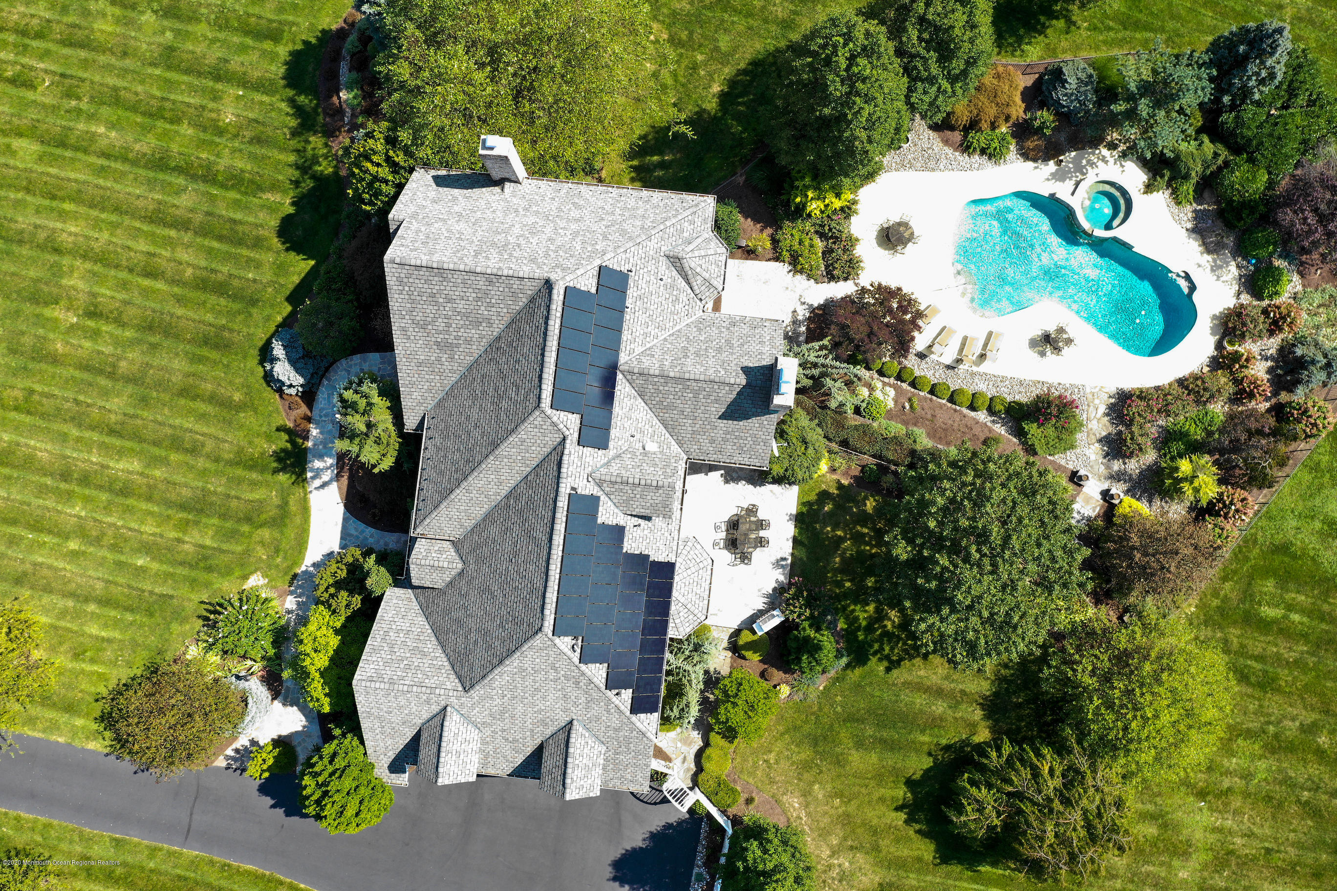 25 Ramsey Road Lebanon, NJ 08833 - Photo 46 of 49 an aerial view of a house with a yard and large trees
