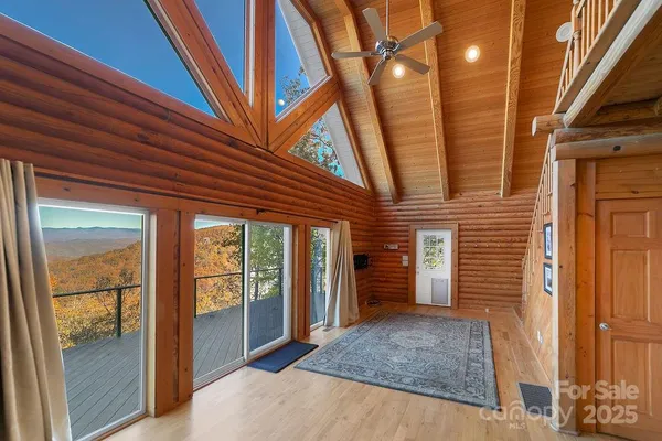 a view of entryway with wooden floor