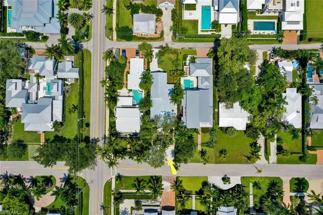 an aerial view of multiple house