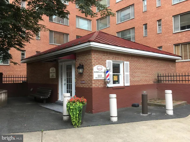 a front view of a building