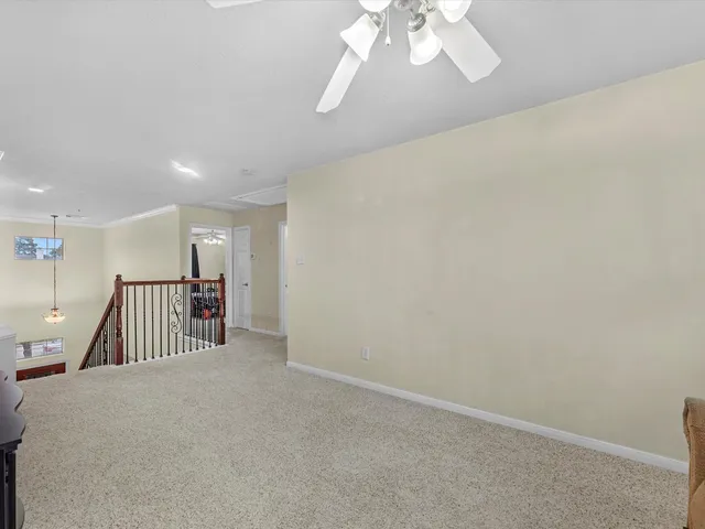 a view of a livingroom with a chandelier