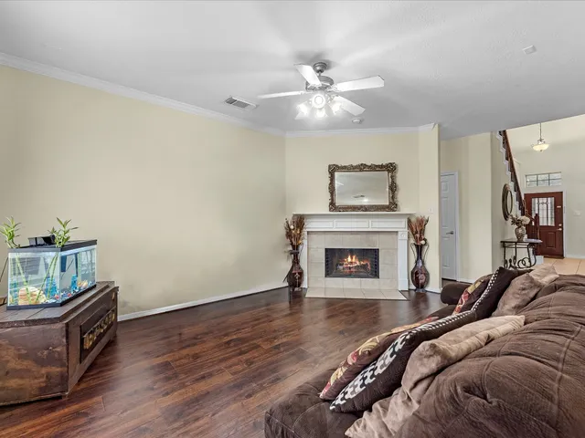 a bed room with a bed and a fireplace