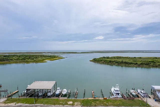 a view of a lake with a nearby beach